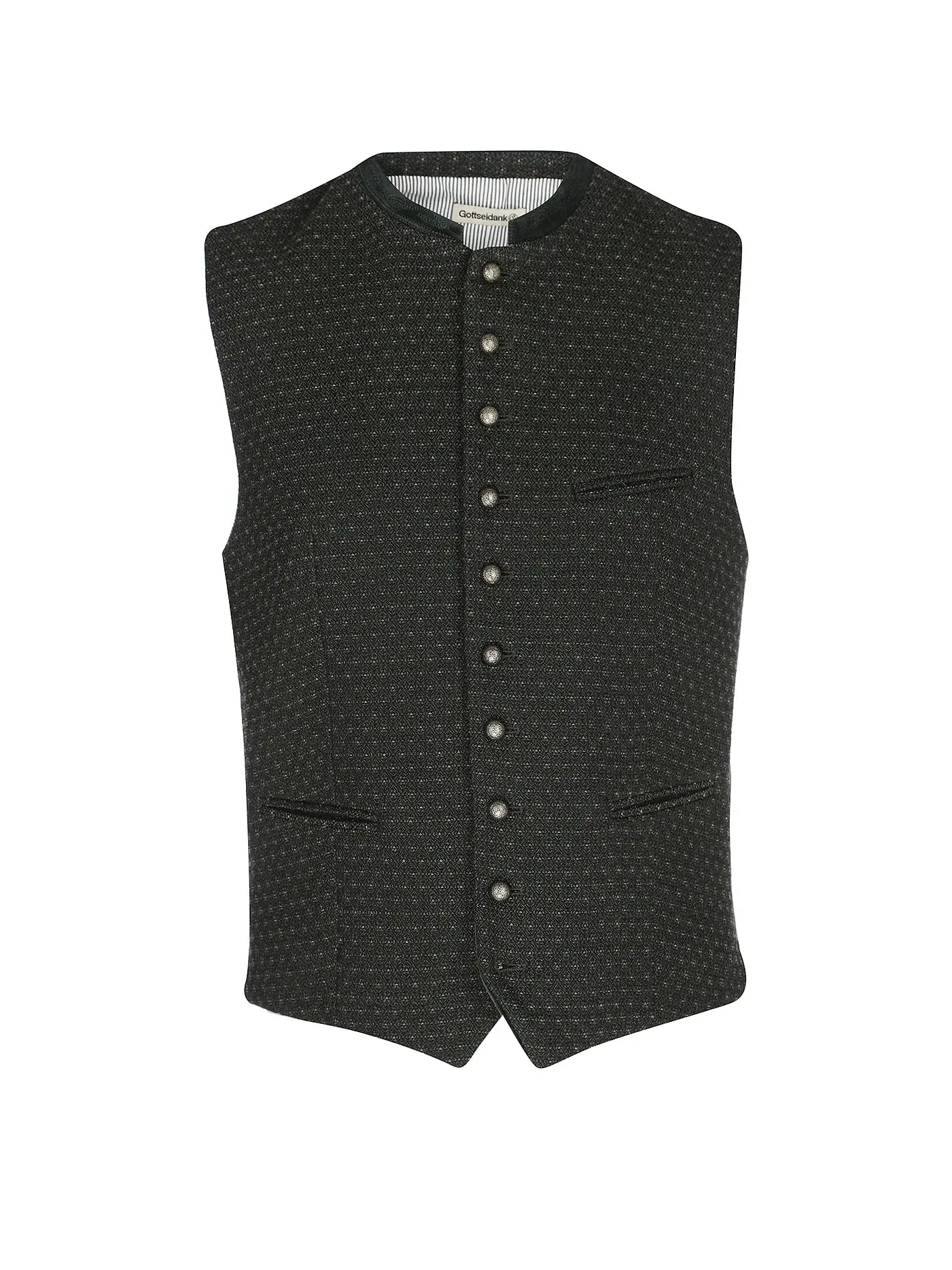 GOTTSEIDANK | Trachten Gilet KONSTANTIN | dunkelgrün